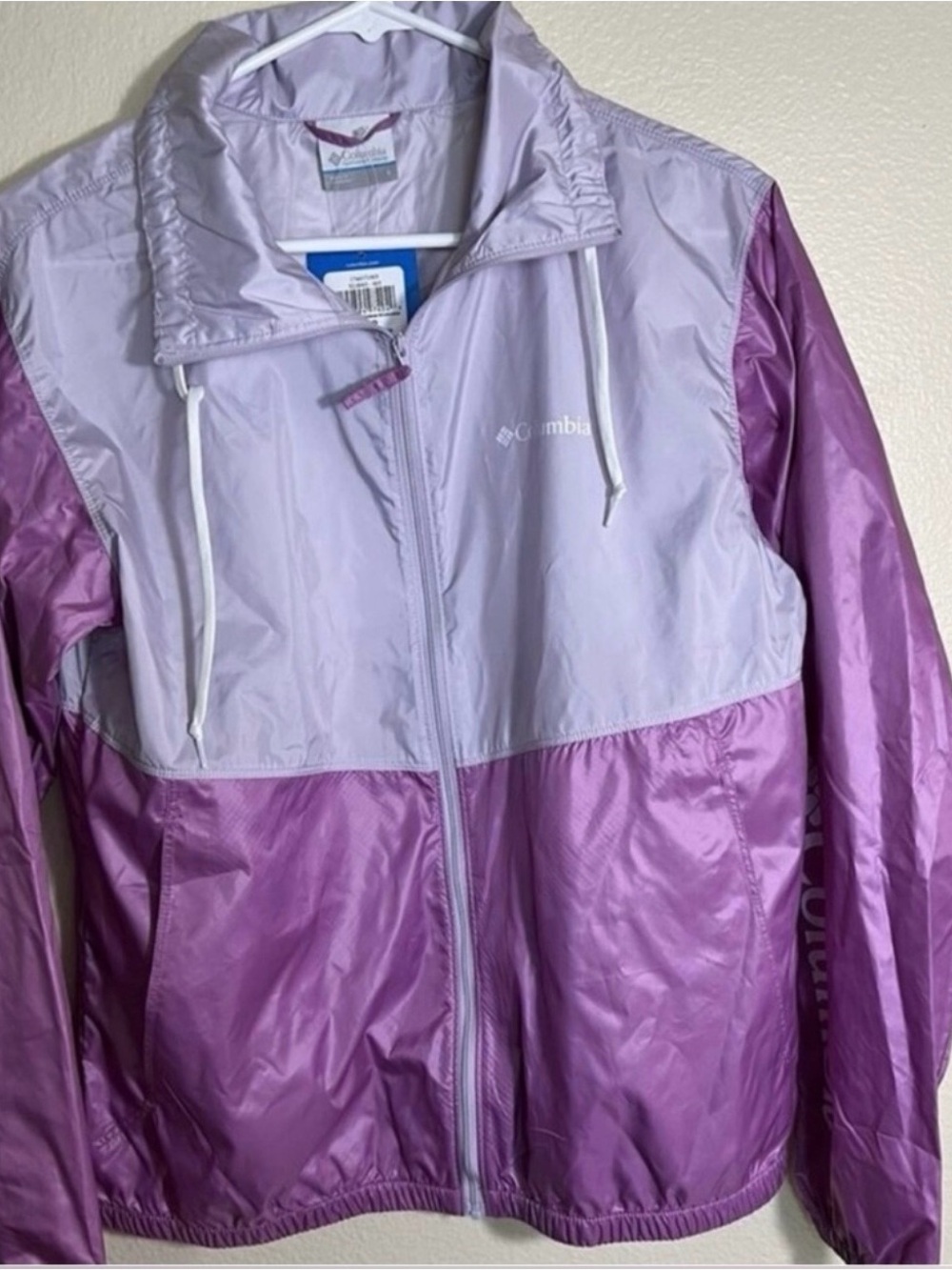 Columbia Purple and Light Gray Colorblock Active Jacket - Picture 3 of 7